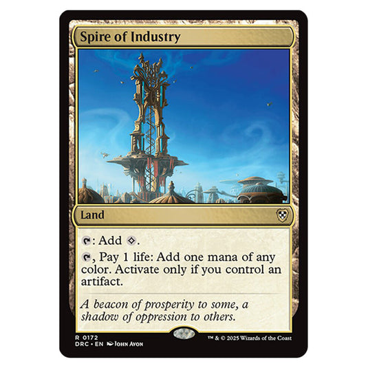 Spire of Industry 0172 card from the Magic The Gathering set Aetherdrift Commander