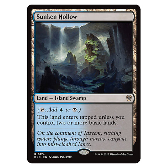 Sunken Hollow 0174 card from the Magic The Gathering set Aetherdrift Commander