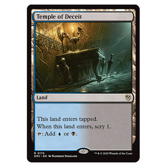 Temple of Deceit 0176 card from the Magic The Gathering set Aetherdrift Commander