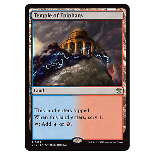 Temple of Epiphany 0177 card from the Magic The Gathering set Aetherdrift Commander