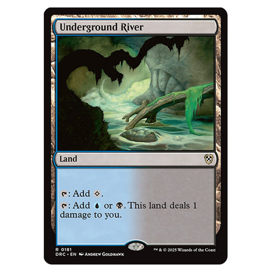 Underground River 0181 card from the Magic The Gathering set Aetherdrift Commander