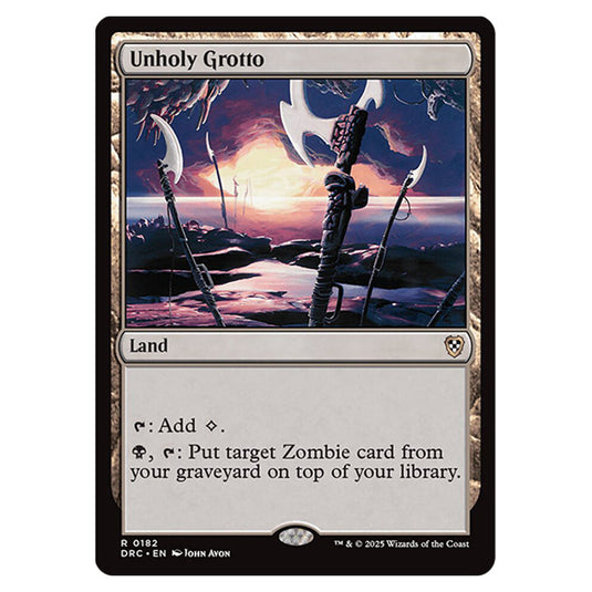 Unholy Grotto 0182 card from the Magic The Gathering set Aetherdrift Commander