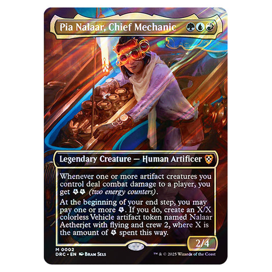 Pia Nalaar, Chief Mechanic 0002 card from the Magic The Gathering set Aetherdrift Commander