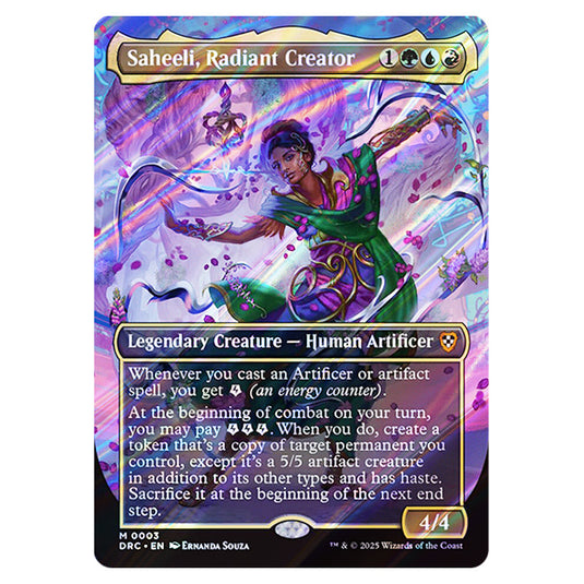 Saheeli, Radiant Creator 0003 card from the Magic The Gathering set Aetherdrift Commander
