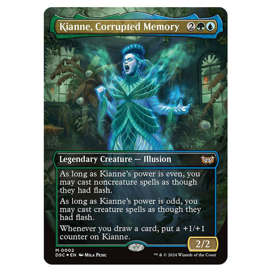 Kianne, Corrupted Memory 002 card from the Magic The Gathering set Duskmourn: House of Horror Commander