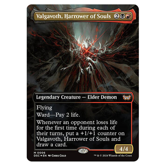 Valgavoth, Harrower of Souls 006 card from the Magic The Gathering set Duskmourn: House of Horror Commander