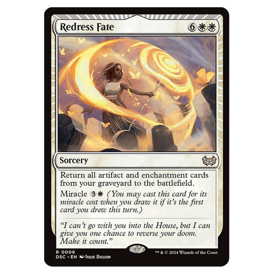 Redress Fate 009 card from the Magic The Gathering set Duskmourn: House of Horror Commander