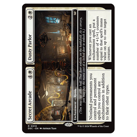 Secret Arcade // Dusty Parlor 010 card from the Magic The Gathering set Duskmourn: House of Horror Commander