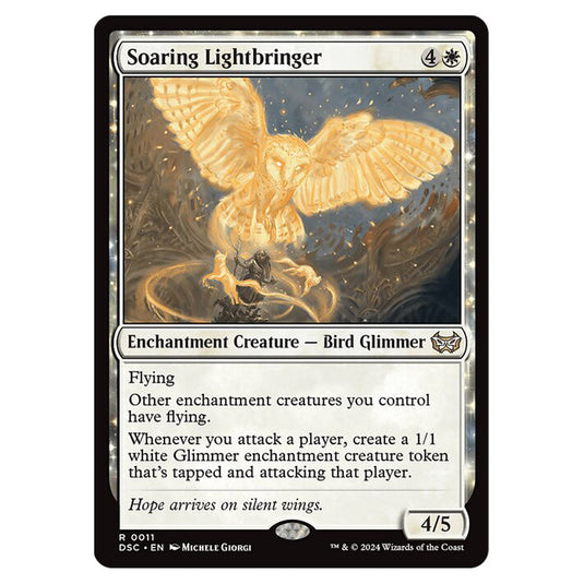 Soaring Lightbringer 011 card from the Magic The Gathering set Duskmourn: House of Horror Commander