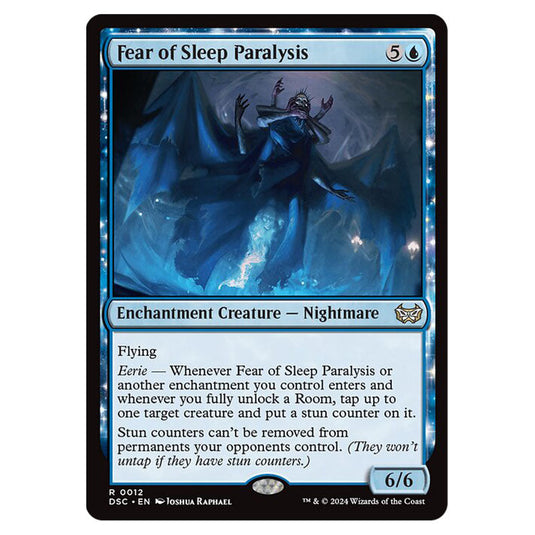 Fear of Sleep Paralysis 012 card from the Magic The Gathering set Duskmourn: House of Horror Commander