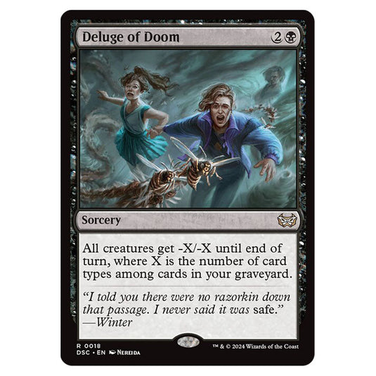 Deluge of Doom 018 card from the Magic The Gathering set Duskmourn: House of Horror Commander