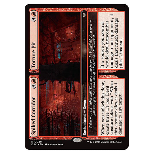 Spiked Corridor // Torture Pit 028 card from the Magic The Gathering set Duskmourn: House of Horror Commander