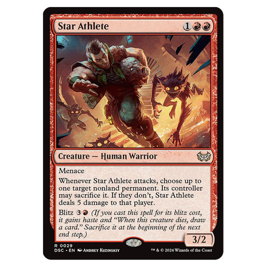 Star Athlete 029 card from the Magic The Gathering set Duskmourn: House of Horror Commander