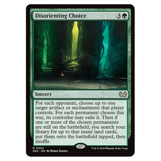 Disorienting Choice 032 card from the Magic The Gathering set Duskmourn: House of Horror Commander