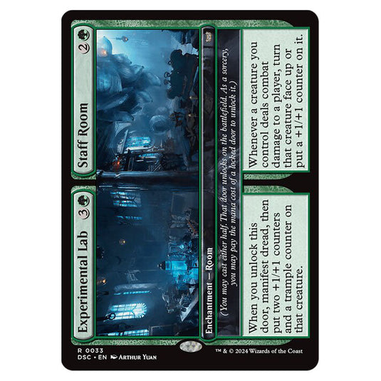 Experimental Lab // Staff Room 033 card from the Magic The Gathering set Duskmourn: House of Horror Commander