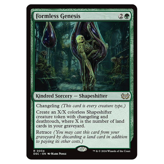 Formless Genesis 034 card from the Magic The Gathering set Duskmourn: House of Horror Commander