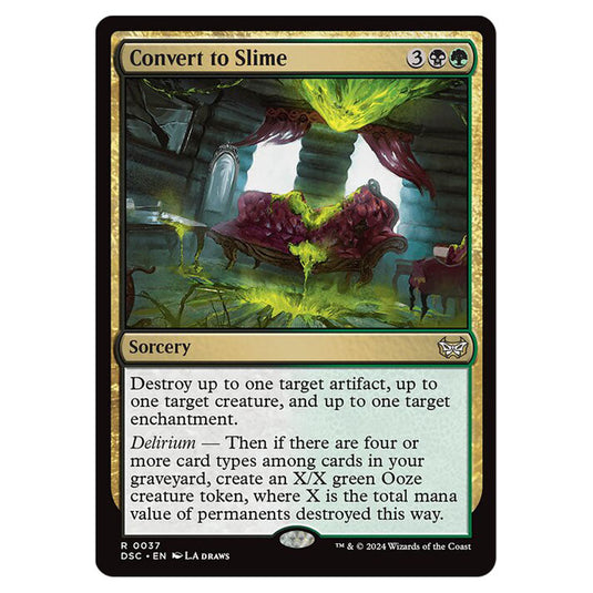 Convert to Slime 037 card from the Magic The Gathering set Duskmourn: House of Horror Commander