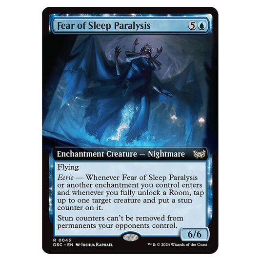 Fear of Sleep Paralysis 043 card from the Magic The Gathering set Duskmourn: House of Horror Commander