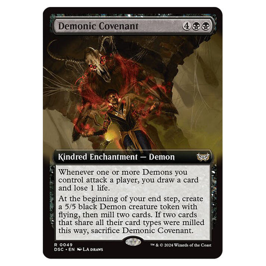 Demonic Covenant 049 card from the Magic The Gathering set Duskmourn: House of Horror Commander