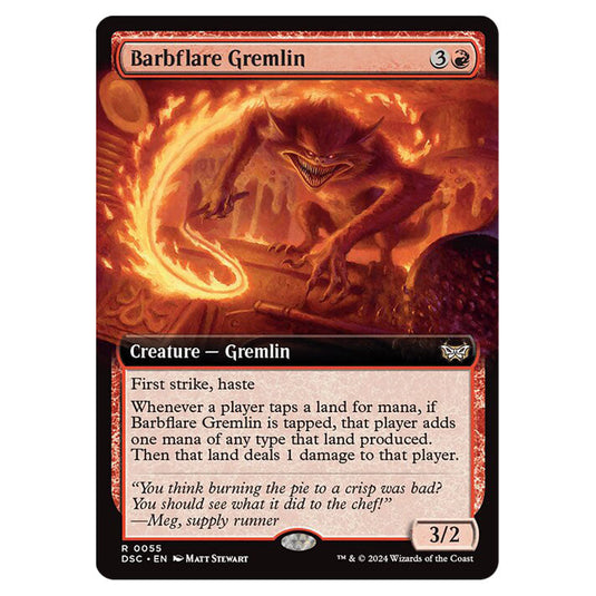 Barbflare Gremlin 055 card from the Magic The Gathering set Duskmourn: House of Horror Commander