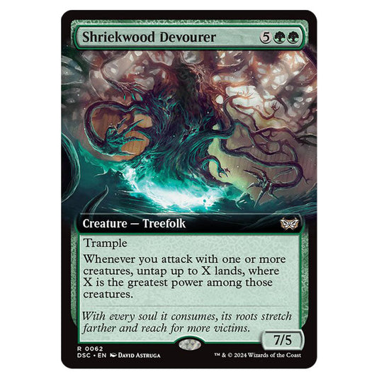 Shriekwood Devourer 062 card from the Magic The Gathering set Duskmourn: House of Horror Commander