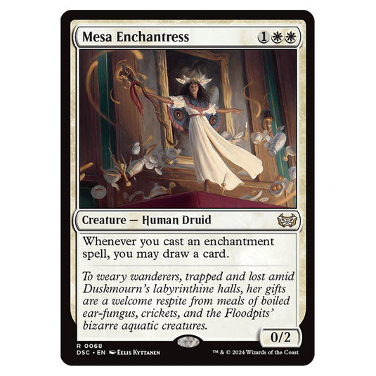 Mesa Enchantress 068 card from the Magic The Gathering set Duskmourn: House of Horror Commander