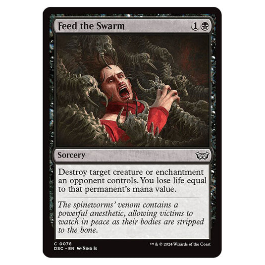 Feed the Swarm 078 card from the Magic The Gathering set Duskmourn: House of Horror Commander