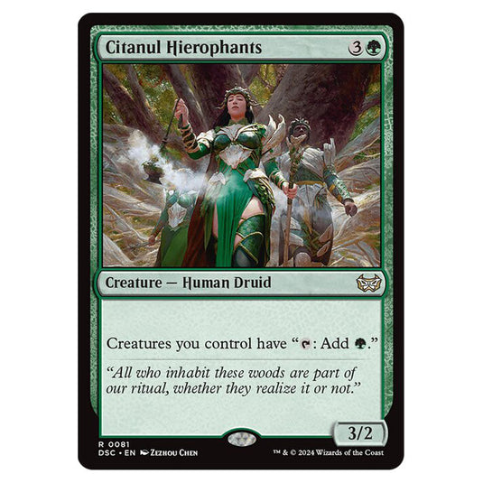 Citanul Hierophants 081 card from the Magic The Gathering set Duskmourn: House of Horror Commander