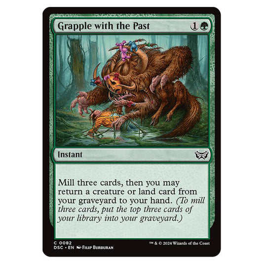 Grapple with the Past 082 card from the Magic The Gathering set Duskmourn: House of Horror Commander