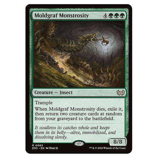 Moldgraf Monstrosity 083 card from the Magic The Gathering set Duskmourn: House of Horror Commander