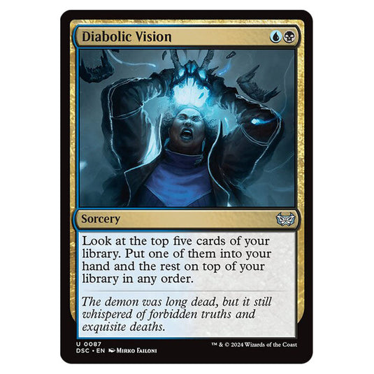 Diabolic Vision 087 card from the Magic The Gathering set Duskmourn: House of Horror Commander