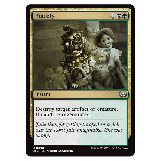 Putrefy 090 card from the Magic The Gathering set Duskmourn: House of Horror Commander