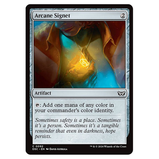 Arcane Signet 092 card from the Magic The Gathering set Duskmourn: House of Horror Commander