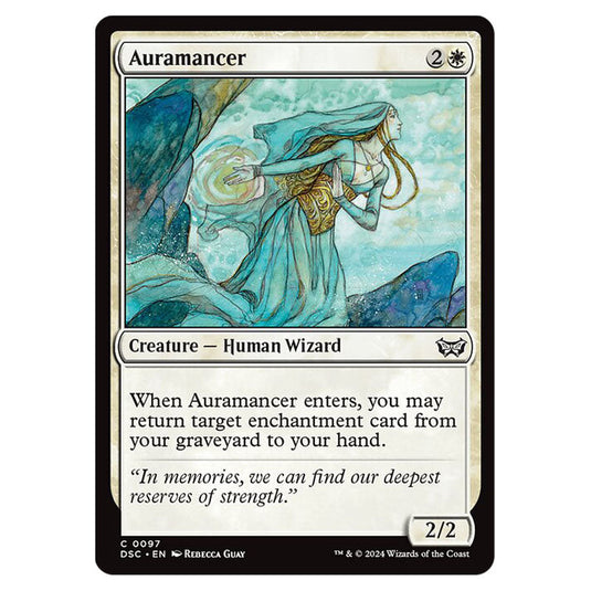 Auramancer 097 card from the Magic The Gathering set Duskmourn: House of Horror Commander