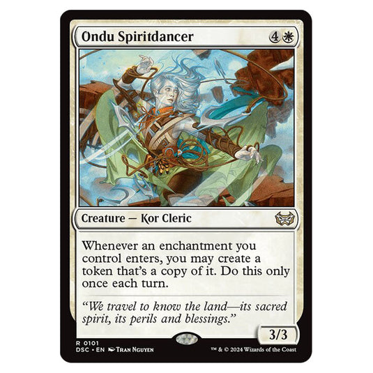 Ondu Spiritdancer 101 card from the Magic The Gathering set Duskmourn: House of Horror Commander