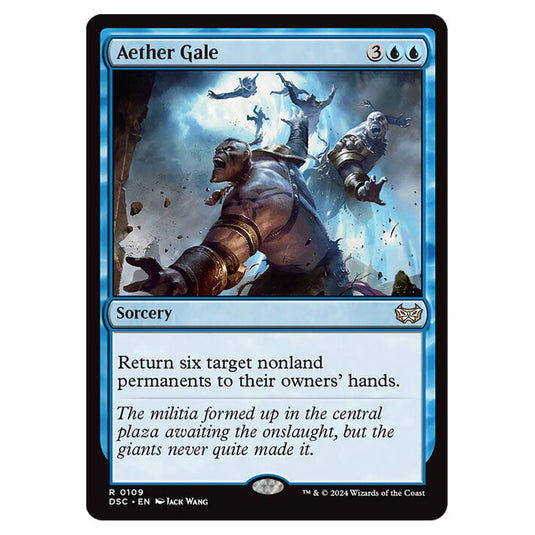 Aether Gale 109 card from the Magic The Gathering set Duskmourn: House of Horror Commander