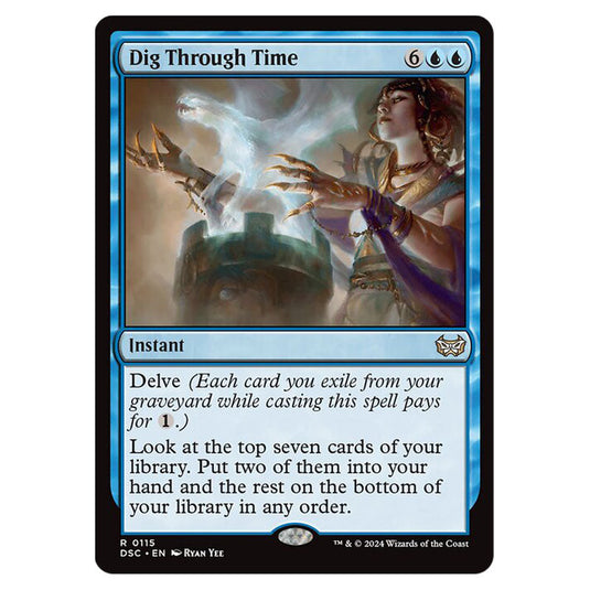 Dig Through Time 115 card from the Magic The Gathering set Duskmourn: House of Horror Commander