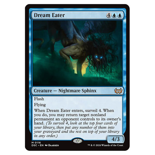 Dream Eater 116 card from the Magic The Gathering set Duskmourn: House of Horror Commander