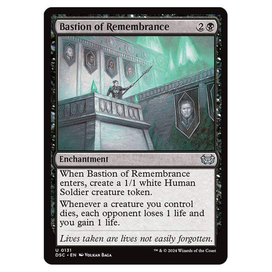 Bastion of Remembrance 131 card from the Magic The Gathering set Duskmourn: House of Horror Commander