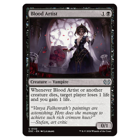 Blood Artist 132 card from the Magic The Gathering set Duskmourn: House of Horror Commander