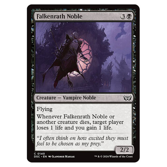 Falkenrath Noble 140 card from the Magic The Gathering set Duskmourn: House of Horror Commander