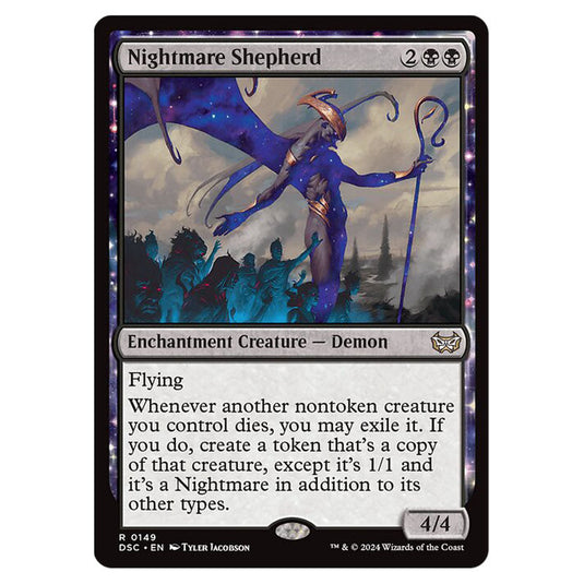 Nightmare Shepherd 149 card from the Magic The Gathering set Duskmourn: House of Horror Commander