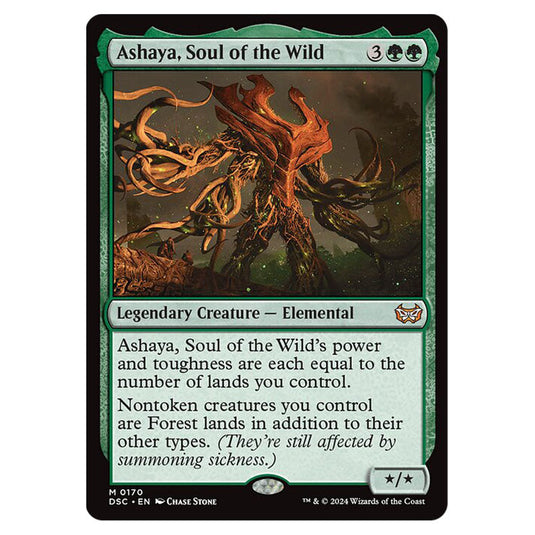 Ashaya, Soul of the Wild 170 card from the Magic The Gathering set Duskmourn: House of Horror Commander