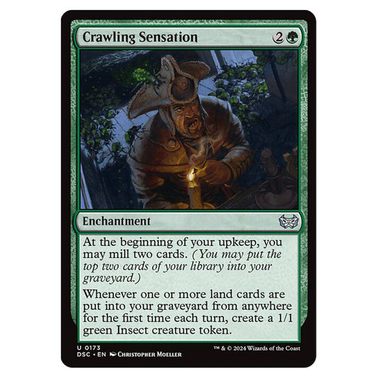 Crawling Sensation 173 card from the Magic The Gathering set Duskmourn: House of Horror Commander