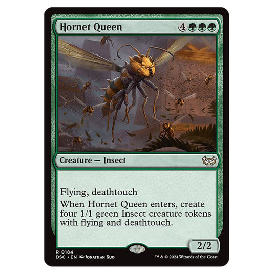 Hornet Queen 184 card from the Magic The Gathering set Duskmourn: House of Horror Commander