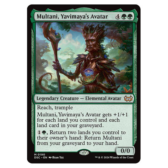 Multani, Yavimaya's Avatar 190 card from the Magic The Gathering set Duskmourn: House of Horror Commander