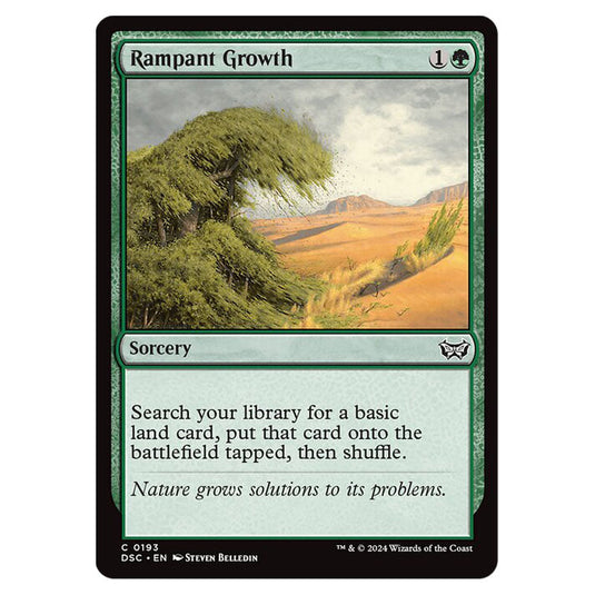 Rampant Growth 193 card from the Magic The Gathering set Duskmourn: House of Horror Commander