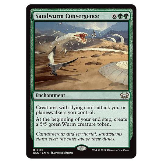 Sandwurm Convergence 195 card from the Magic The Gathering set Duskmourn: House of Horror Commander