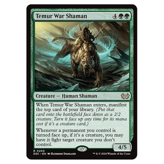 Temur War Shaman 200 card from the Magic The Gathering set Duskmourn: House of Horror Commander