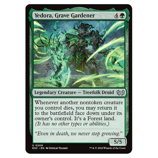 Yedora, Grave Gardener 209 card from the Magic The Gathering set Duskmourn: House of Horror Commander